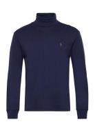 Soft Cotton Turtleneck Designers T-Langærmet Skjorte Blue Polo Ralph Lauren