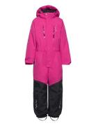 Penguin Snowsuit Kids Moss 104 Sport Coveralls Snow-ski Coveralls & Sets Pink ISBJÖRN Of Sweden