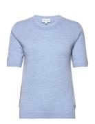 T-Shirt Over D Designers Knitwear Jumpers Blue Davida Cashmere