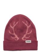 Antlers Kids Beanie Dark Creamy Rouge/Light Creamy Rouge Sport Headwear Hats Beanie Pink Bergans