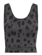 W. Tonal Leo Top Tops Crop Tops Sleeveless Crop Tops Grey Svea