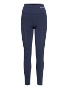 Hmltif Seamless High Waist Tights Sport Running-training Tights Seamless Tights Blue Hummel