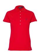 Slim Fit Stretch Polo Shirt Tops T-shirts & Tops Polos Red Polo Ralph Lauren