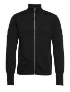 Wool Klemens Zip Knit Tops Knitwear Full Zip Jumpers Black Mads Nørgaard