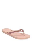 Hav. Slim Glitter Ii Shoes Summer Shoes Sandals Flip Flops Pink Havaianas