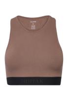 Racer Back Seamless Top Tops Crop Tops Sleeveless Crop Tops Burgundy Filippa K