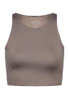 Kay Premium Cropped Top Sport Crop Tops Sleeveless Crop Tops Brown Röhnisch