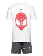 Lb Dy Sm T Set Sport Sets With Short-sleeved T-shirt Multi/patterned Adidas Sportswear