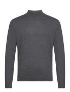 Slhtown Merino Coolmax Knit Mock B Noos Tops Knitwear Turtlenecks Grey Selected Homme