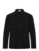 Nylon Patch Pocket Shirt Long Sleeve Designers Overshirts Black HAN Kjøbenhavn