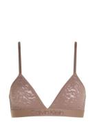 Unlined Triangle Lingerie Bras & Tops Soft Bras Non Wired Bras Brown Calvin Klein