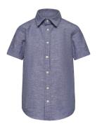 Jjelinen Blend Shirt Ss Sn Jnr Tops Shirts Short-sleeved Shirts Blue Jack & J S