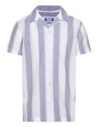 Jprccsummer Stripe Resort Shirt Ss Jnr Tops Shirts Short-sleeved Shirts Blue Jack & J S