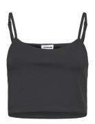 Nmteresa Cropped S/L Top Noos Tops Crop Tops Sleeveless Crop Tops Black NOISY MAY