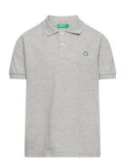 H/S Polo Shirt Tops T-shirts Polo Shirts Short-sleeved Polo Shirts Grey United Colors Of Benetton