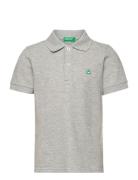 H/S Polo Shirt Tops T-shirts Polo Shirts Short-sleeved Polo Shirts Grey United Colors Of Benetton