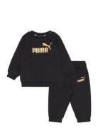 Minicats Ess+ Crew Jogger Fl Sport Tracksuits Black PUMA