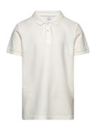 Top Ss Pique Tops T-shirts Polo Shirts Short-sleeved Polo Shirts White Lindex