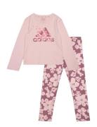 Lg Flwr Leg Set Sport Sweatsuits Pink Adidas Sportswear