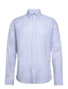 Bs Anthony Casual Modern Fit Shirt Tops Shirts Linen Shirts Blue Bruun & Stengade