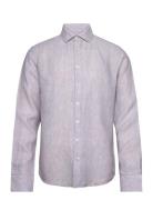 Bs Perth Casual Slim Fit Shirt Tops Shirts Linen Shirts Grey Bruun & Stengade