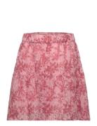 Skirt Flower Dobby Dresses & Skirts Skirts Midi Skirts Pink Creamie