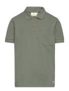 Polo Ss Tops T-shirts Polo Shirts Short-sleeved Polo Shirts Green En Fant