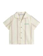 Stripe Y-D Woven Ss Shirt Tops Shirts Short-sleeved Shirts Cream Mini Rodini