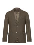 Fogerty Blazer Designers Blazers Single Breasted Blazers Khaki Green Oscar Jacobson