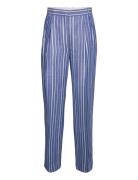 Enzo - Linen Stripe Bottoms Trousers Linen Trousers Blue Day Birger Et Mikkelsen