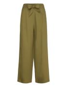 Cognin Wide Linen Pants Bottoms Trousers Linen Trousers Green Tamaris Apparel