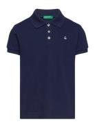 H/S Polo Shirt Tops T-shirts Polo Shirts Short-sleeved Polo Shirts Navy United Colors Of Benetton