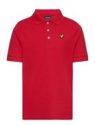 Plain Polo Shirt Tops T-shirts Polo Shirts Short-sleeved Polo Shirts Red Lyle & Scott