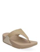 Lulu Shimmerlux Toe-Post Sandals Shoes Summer Shoes Sandals Flip Flops Beige FitFlop