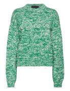 Round Neck Knit Jumper Designers Knitwear Jumpers Green ROTATE Birger Christensen