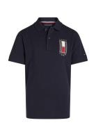 Vertical Flag Reg Polo Ss Tops T-shirts Polo Shirts Short-sleeved Polo Shirts Navy Tommy Hilfiger