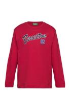 T-Shirt L/S Tops T-shirts Long-sleeved T-Skjorte Red United Colors Of Benetton