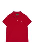 H/S Polo Shirt Tops T-shirts Polo Shirts Short-sleeved Polo Shirts Red United Colors Of Benetton