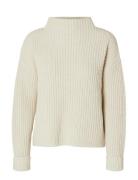 Slfselma Ls Knit Pullover Noos Tops Knitwear Jumpers Cream Selected Femme