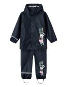 Nmmjetsu Peppapig Rain Set Fo Cplg Outerwear Rainwear Rainwear Sets Navy Name It