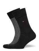 Th Men Sock 2P Irregular Herringb Underwear Socks Regular Socks Black Tommy Hilfiger