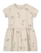 Lima Printed Shortsleeve Dress Dresses & Skirts Dresses Casual Dresses Short-sleeved Casual Dresses Cream Liewood