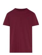 Cotton Jersey Crewneck Tee Tops T-Kortærmet Skjorte Burgundy Ralph Lauren Kids