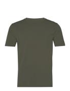 Mens Stretch Crew Neck Tee S/S Tops T-Kortærmet Skjorte Green Lindbergh