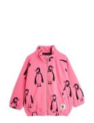 Penguin Fleece Jacket Outerwear Fleece Outerwear Fleece Jackets Pink Mini Rodini