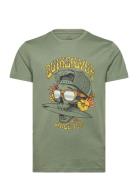 Qs Skull 69 Yth Tops T-Kortærmet Skjorte Green Quiksilver