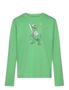 Printed Longsleeve Tops T-shirts Long-sleeved T-Skjorte Green Tom Tailor