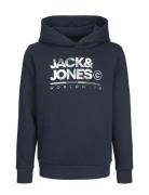 Jjluke Sweat Hood Mni Tops Sweatshirts & Hoodies Hoodies Navy Jack & J S