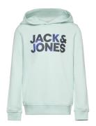 Jjstyd Corp Splash Sweat Hood Ln Jnr Tops Sweatshirts & Hoodies Hoodies Green Jack & J S