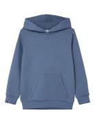 Nkmmalic Ls Sweat Wh Bru Noos Tops Sweatshirts & Hoodies Hoodies Blue Name It